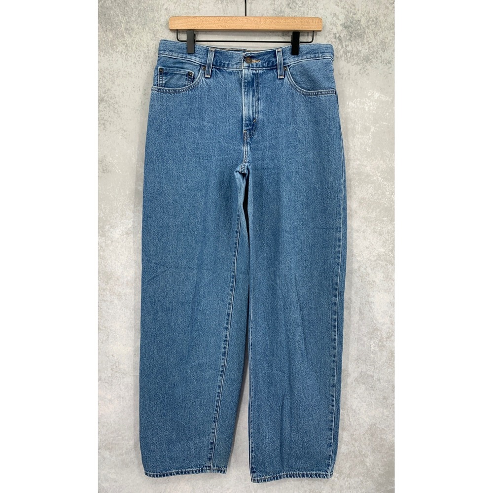 Levis Wide Leg Jeans Womens 28 Blue Baggy Dad Medium Wash Denim Pants